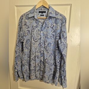 Tommy Hilfiger Light Blue Paisley Shirt- Ladies Cut